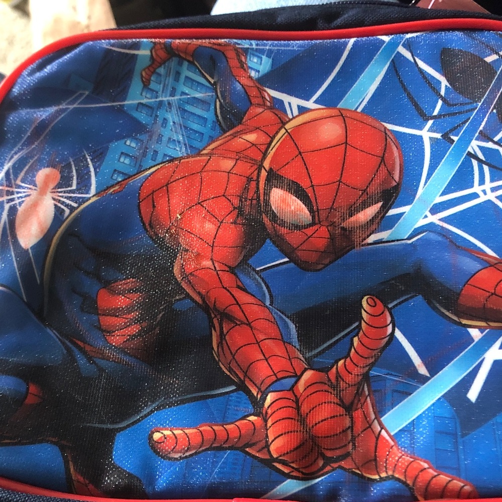 Spider-Man Blue & Red Kids Backpack Front
